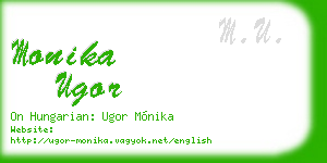 monika ugor business card
